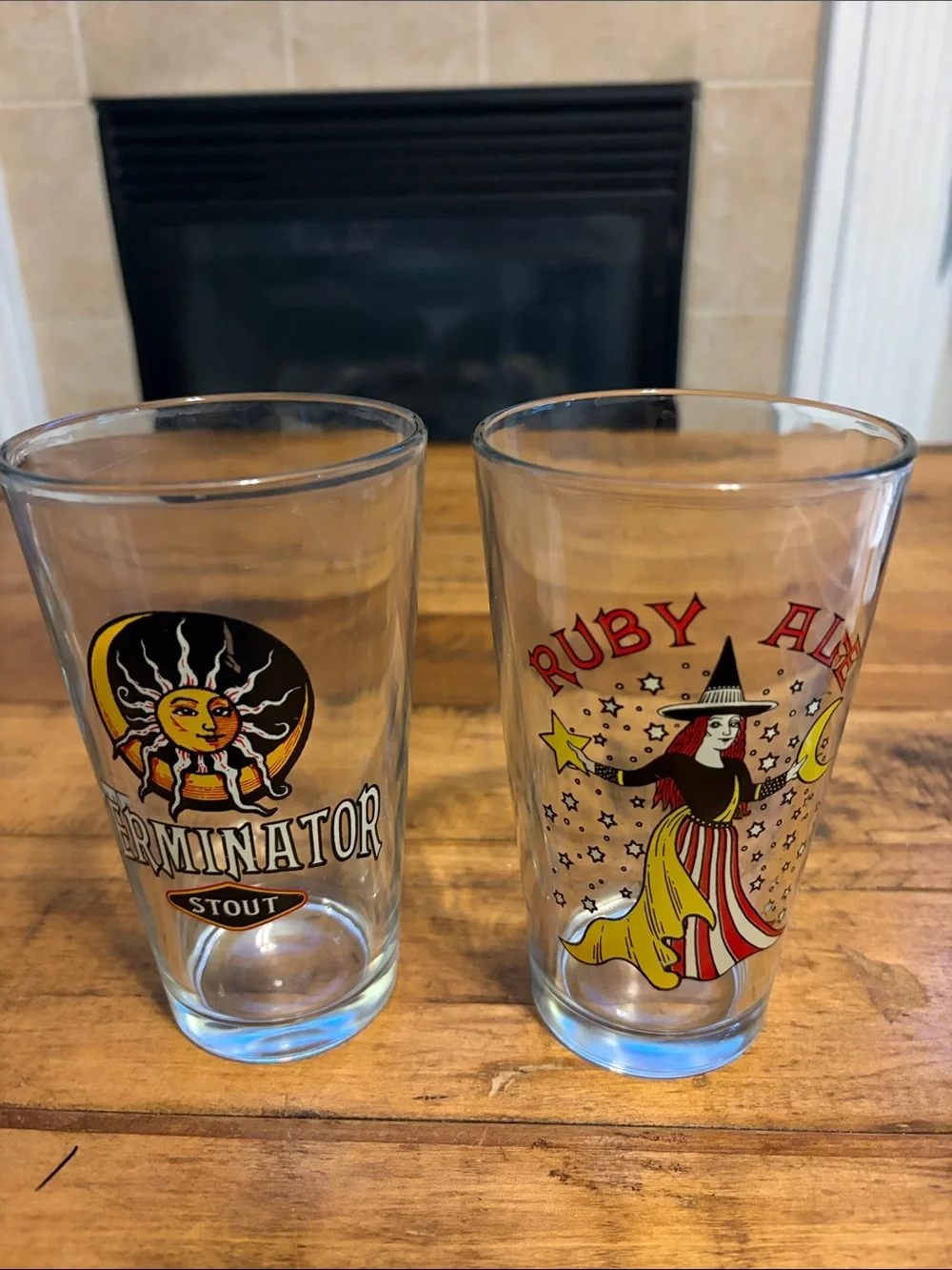 Mc Menamins 2 pint beer glasses